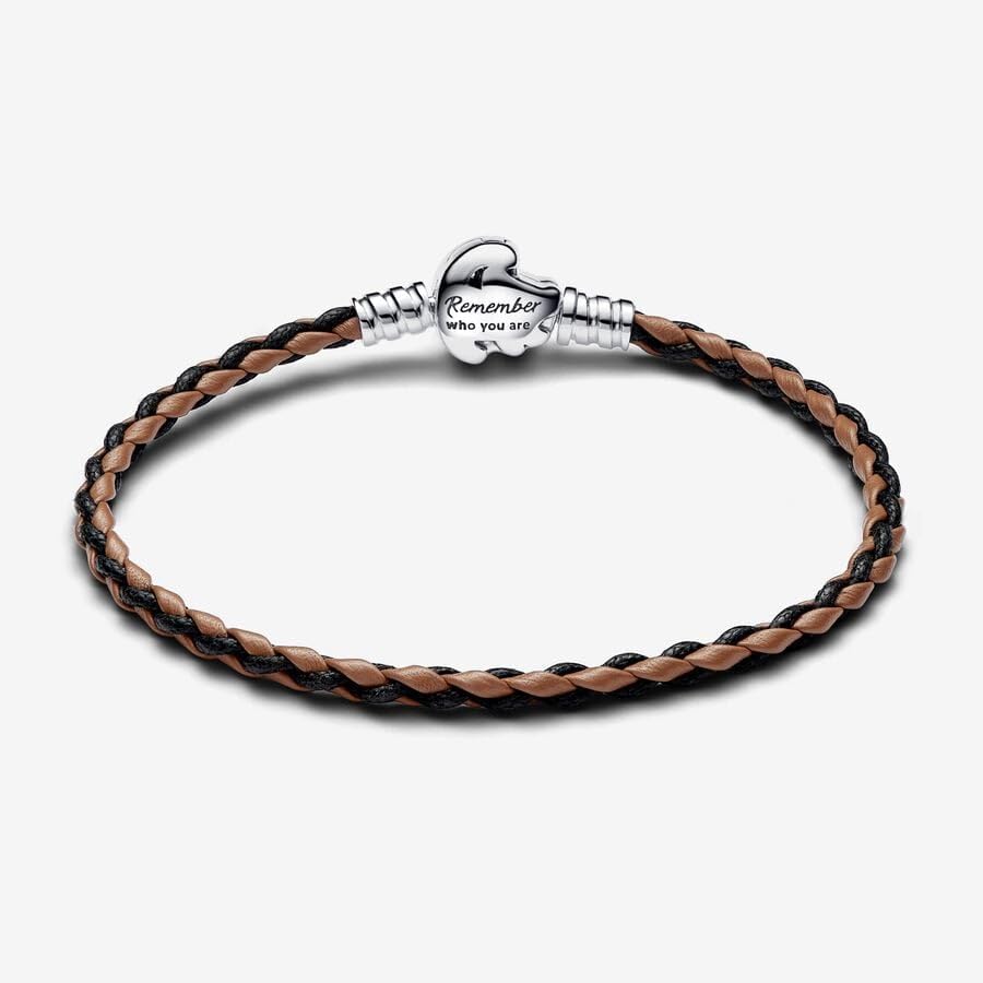 PANDORA Disney Lion King Leather Bracelet for Women Brown